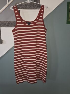 French Connection Red and White Striped Mini Dress